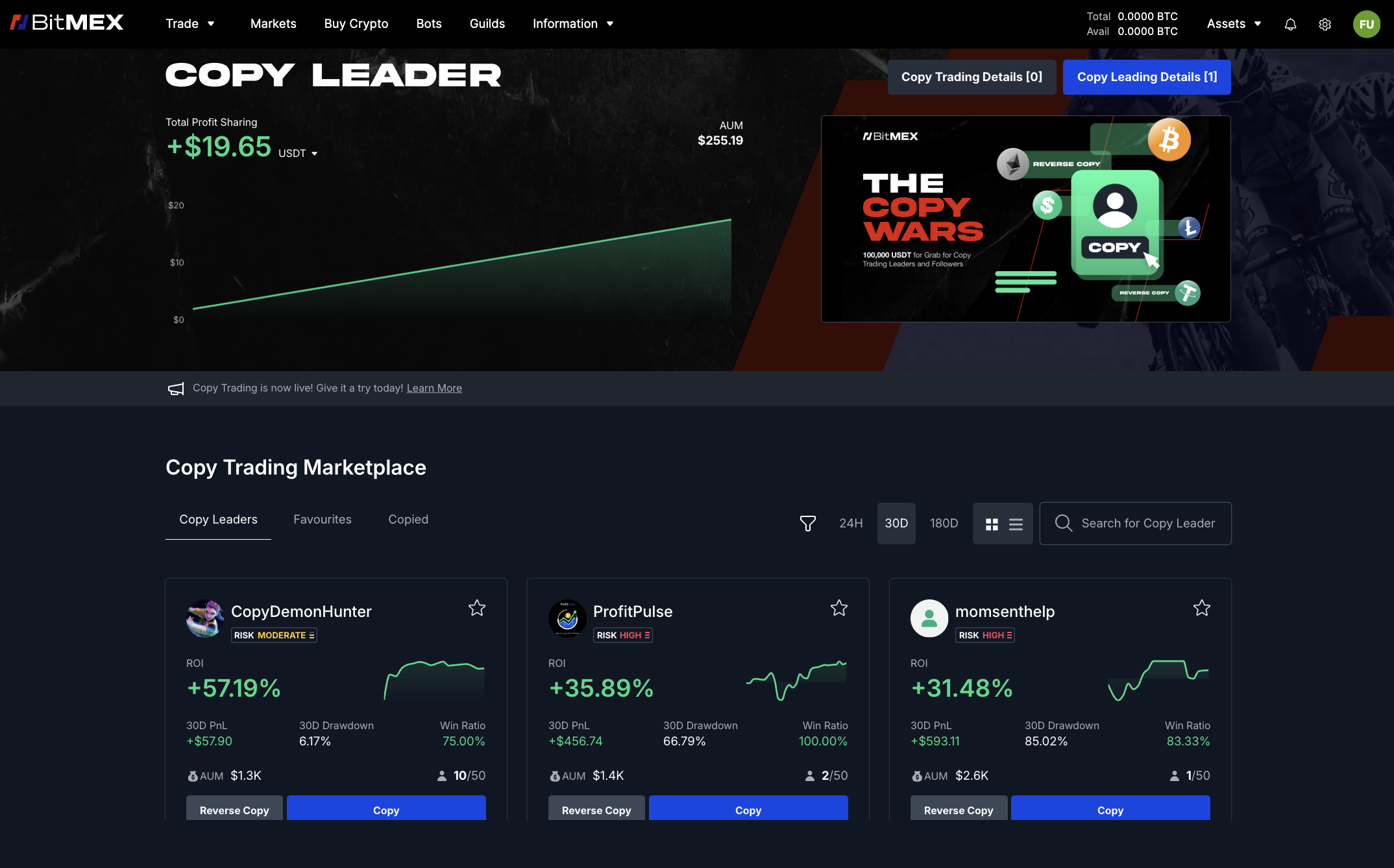 Copy Trading Banner Marketplace